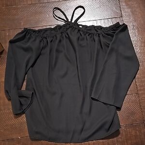 Elegant Black Off-Shoulder Women's Top